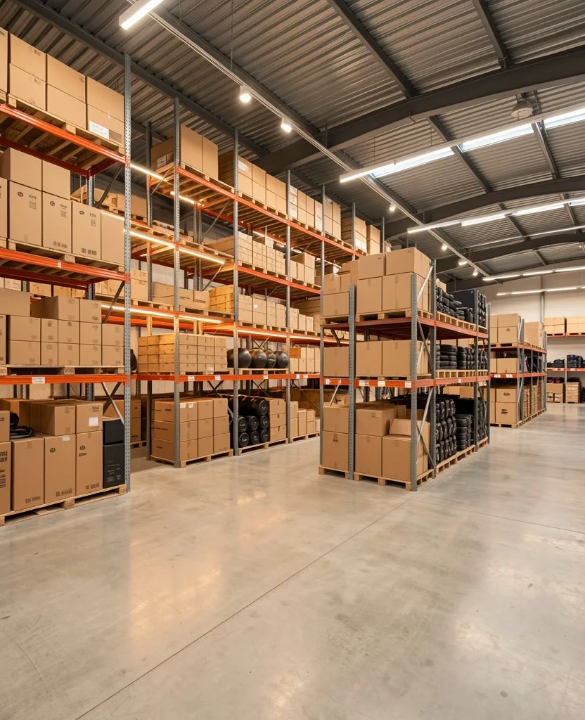 FlexUK warehouse interior in Borehamwood