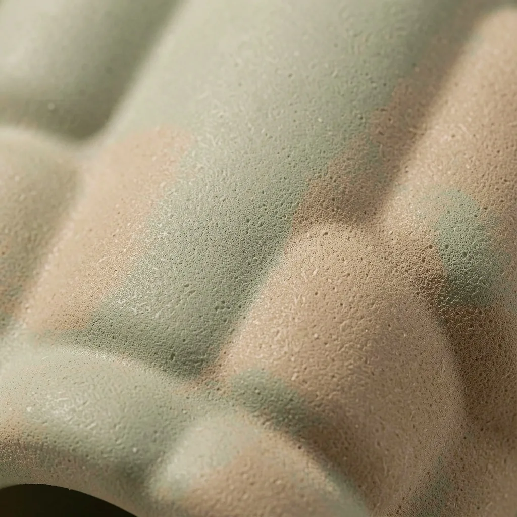 Close-up of smooth foam surface