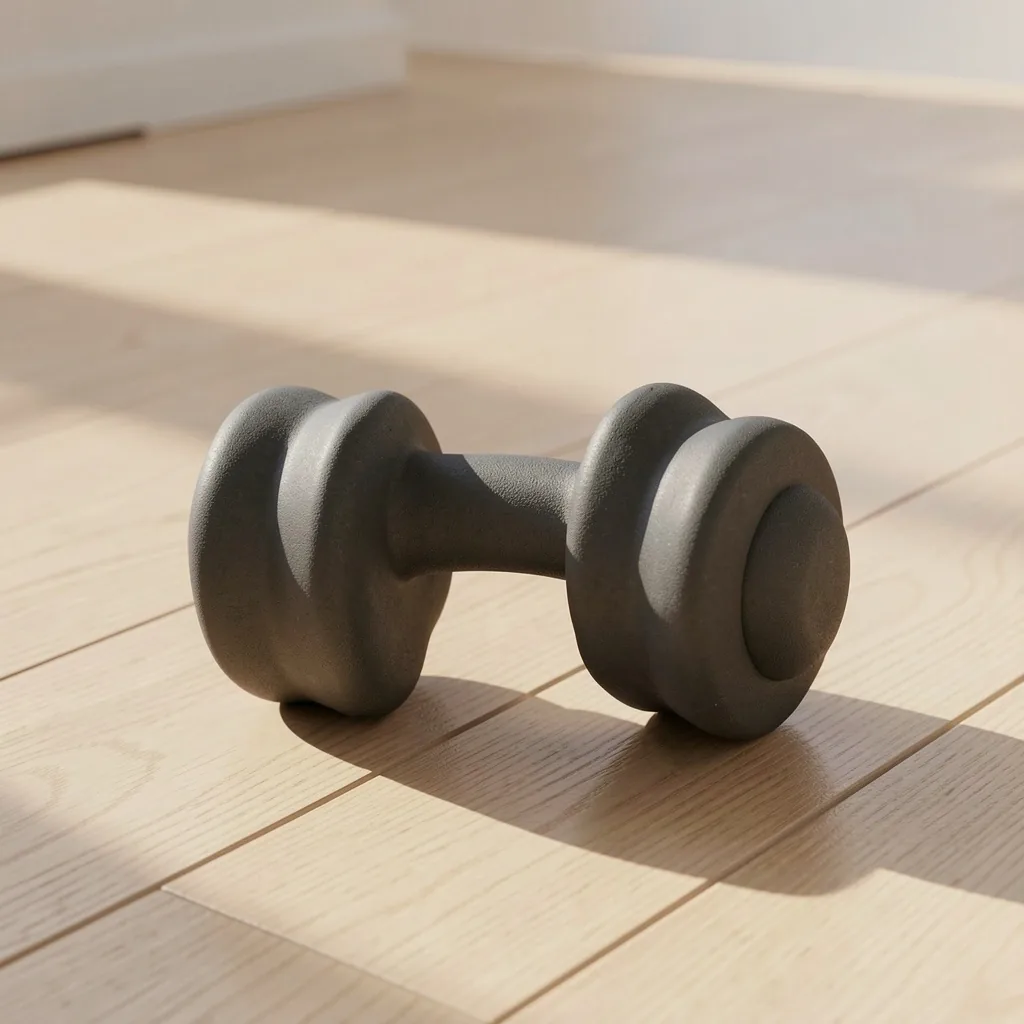 Peanut massage ball on a neutral surface