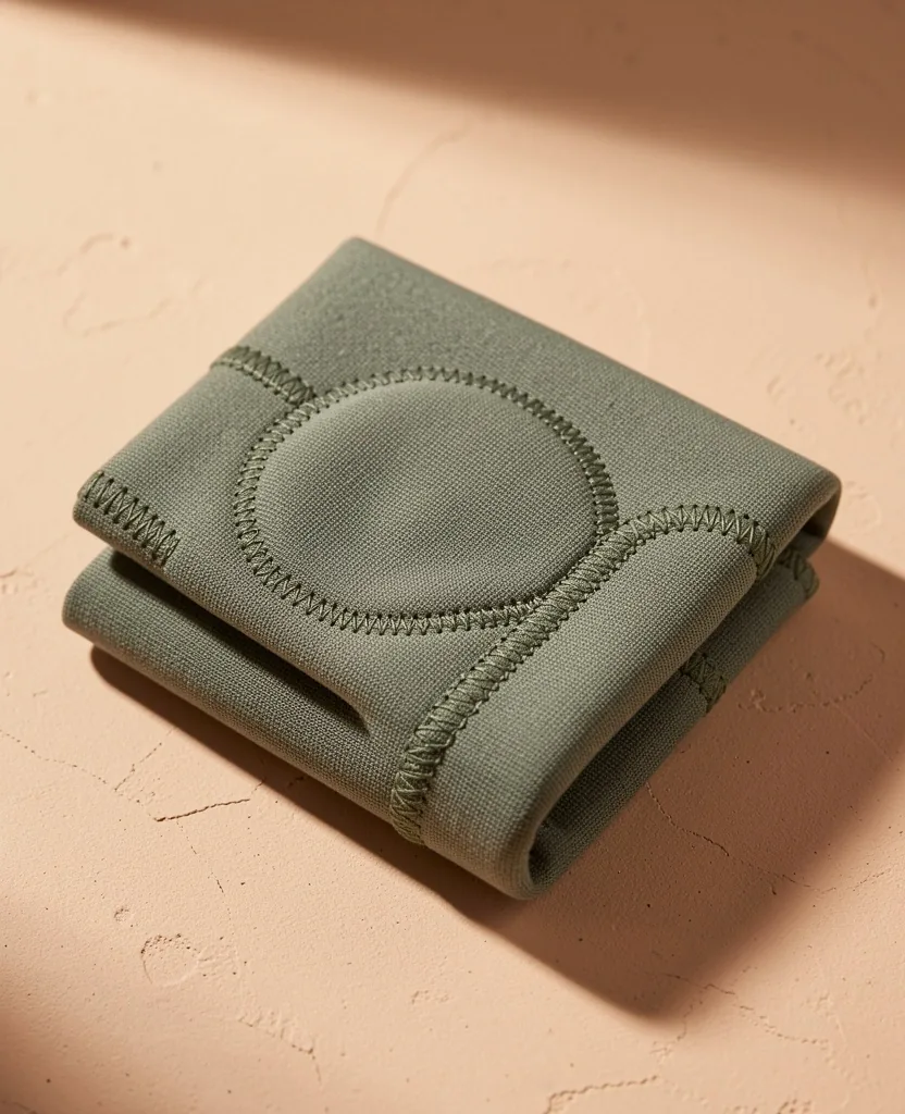 Compression knee support sleeve detail