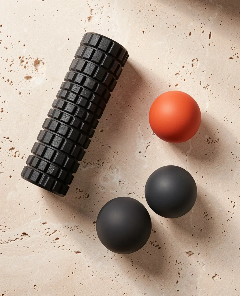FlexUK foam roller product specimen on workbench